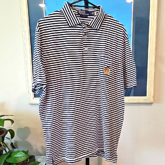 Ralph Lauren Other - Polo by Ralph Lauren Striped Crest Logo Polo Shirt Classic Fit